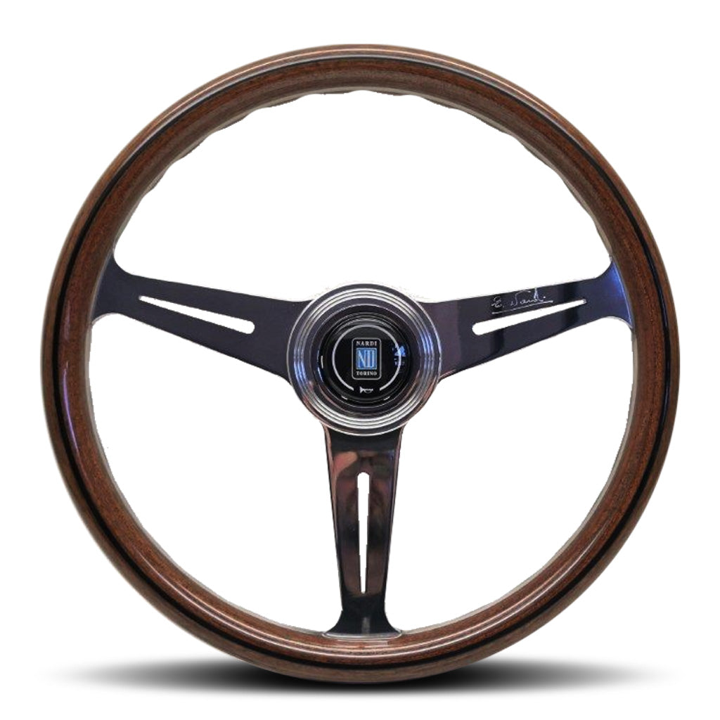 Nardi ND Classic Steering Wheel - Wood Glossy Spokes 360mm