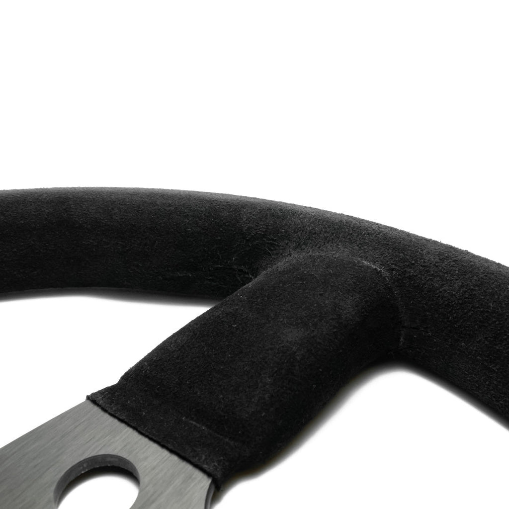 OMP 320 Alu S (Superturismo) Steering Wheel - Black Suede Black Spokes 320mm