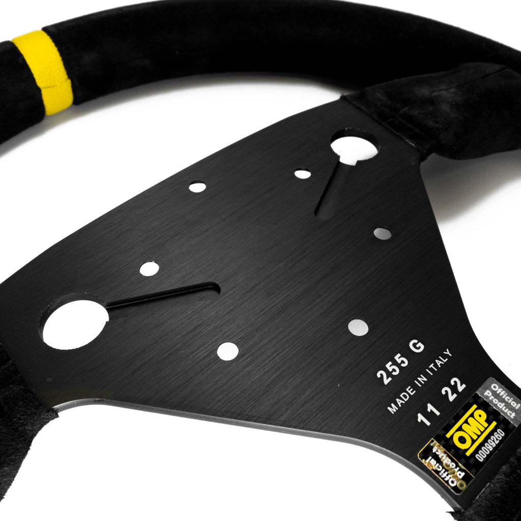 OMP 320 Alu S (Superturismo) Steering Wheel - Black Suede Black Spokes 320mm