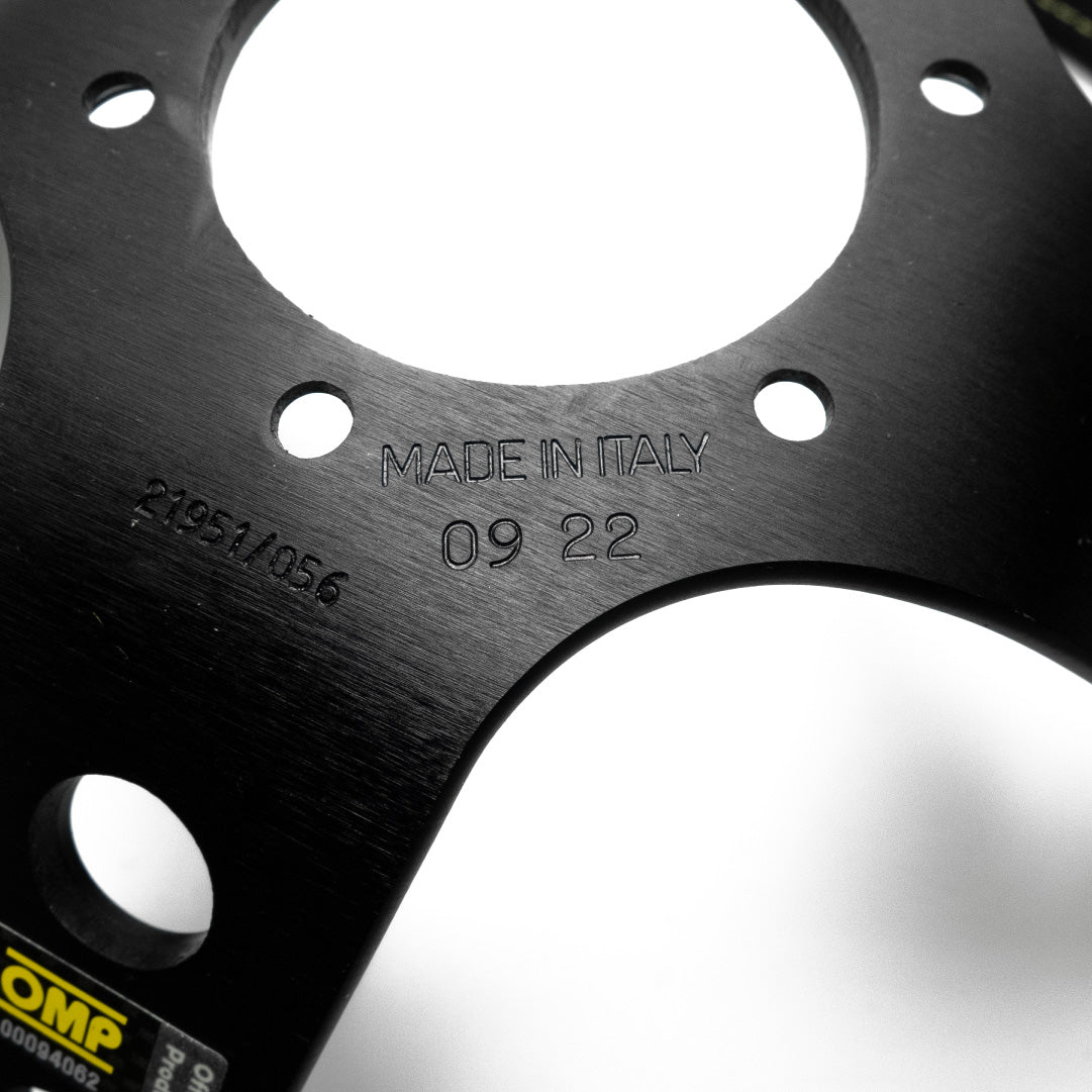 OMP Corsica 330 Steering Wheel - Black Suede Black Spokes 330mm