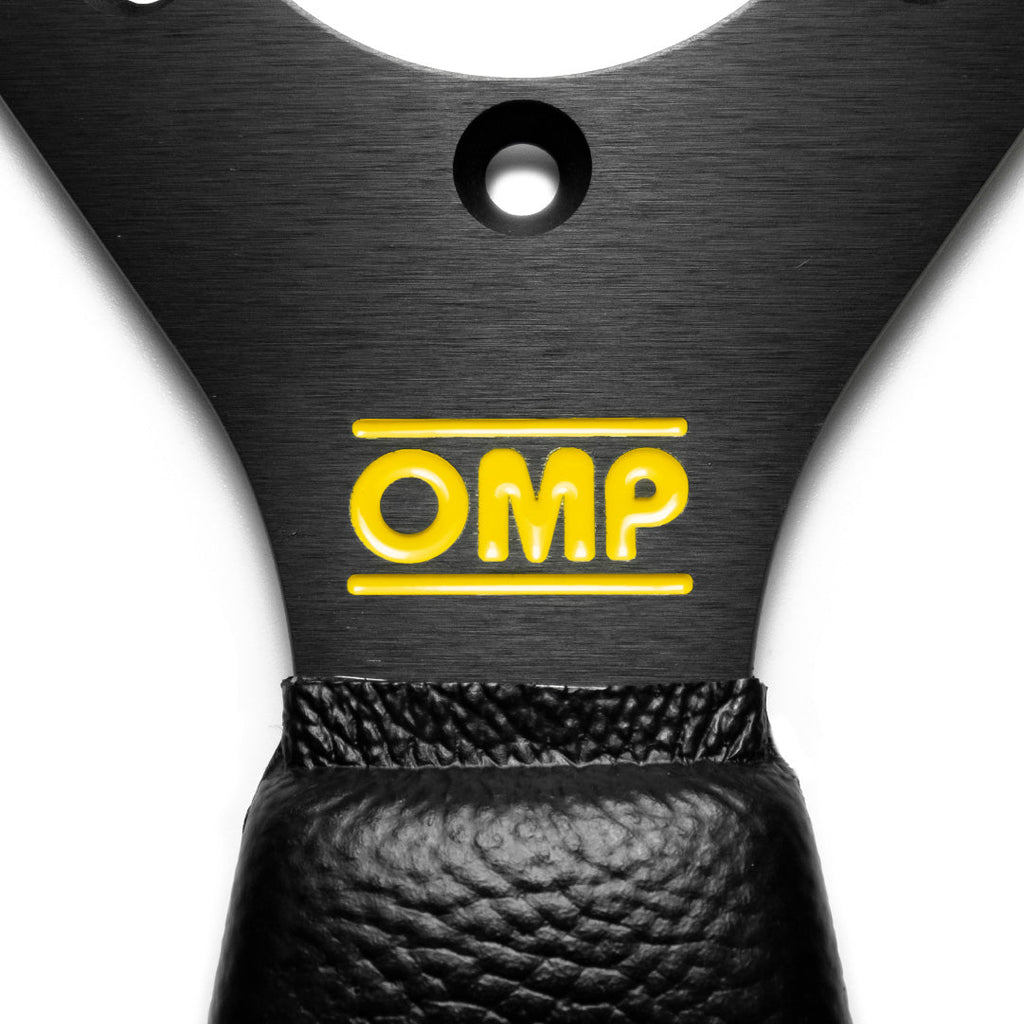 OMP Trecento Uno Steering Wheel - Black Polyurethane Black Spokes 300mm