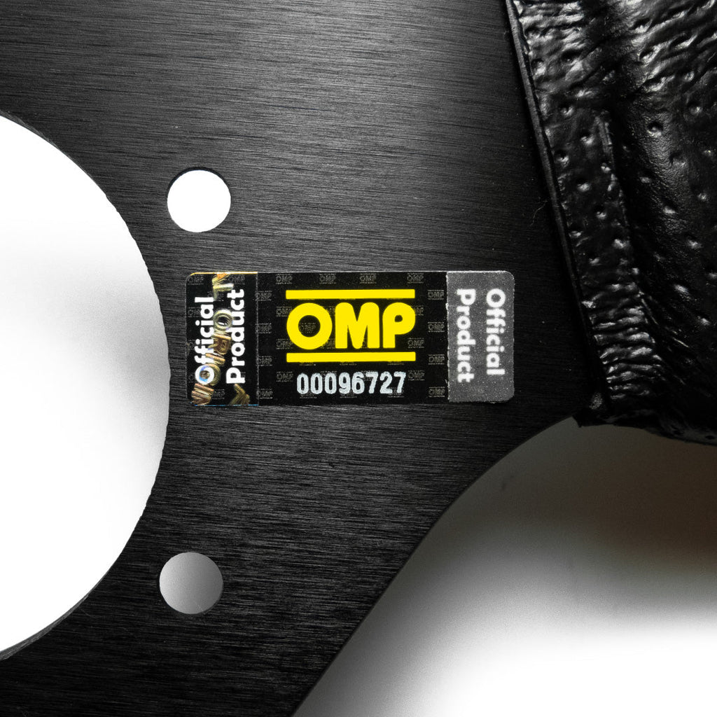 OMP Trecento Uno Steering Wheel - Black Polyurethane Black Spokes 300mm