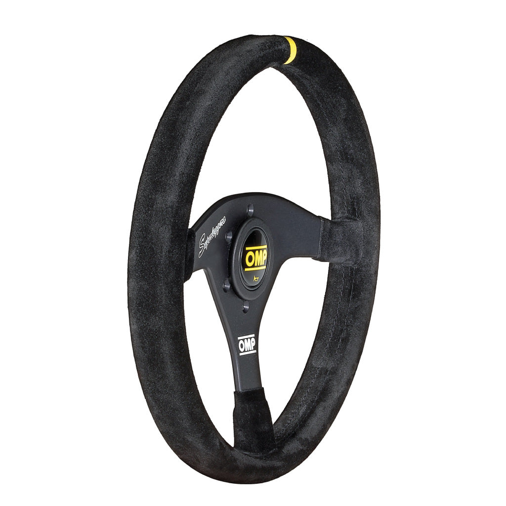 OMP Velocita OV Superleggero Steering Wheel - Black Suede Black Spokes 320mm