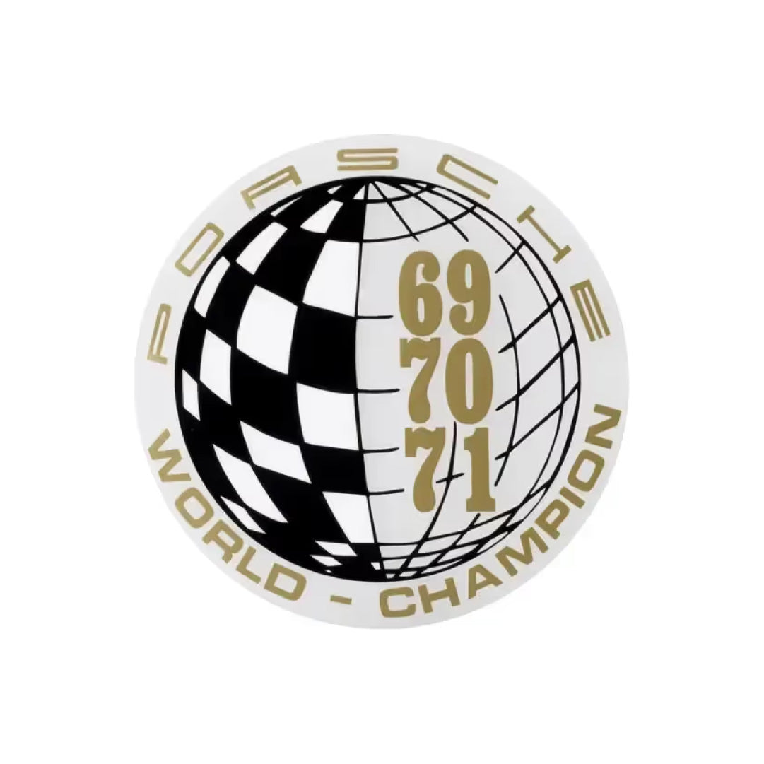 Porsche World Champion Window Sticker Decal - 110mm