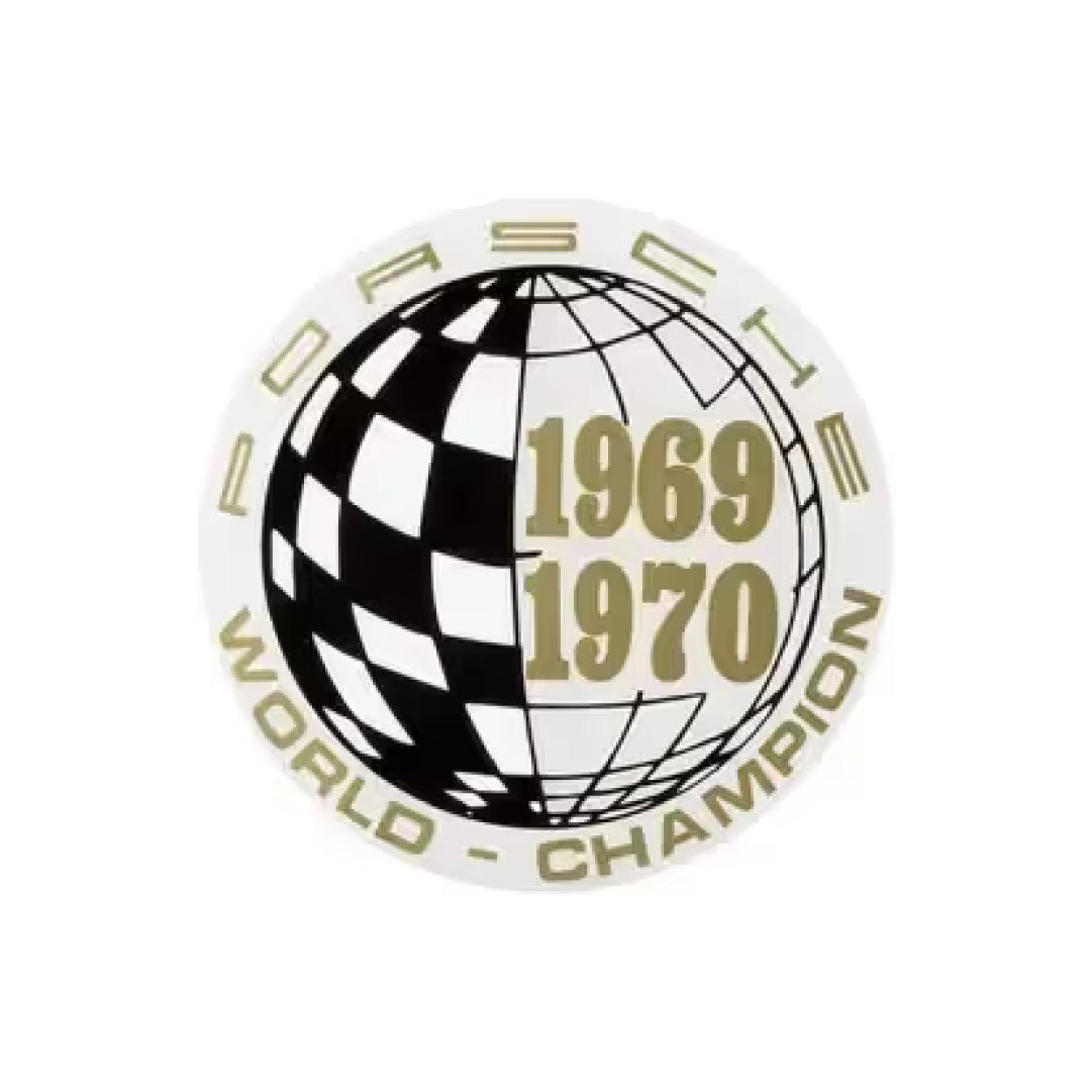 Porsche World Champion Window Sticker Decal - 110mm