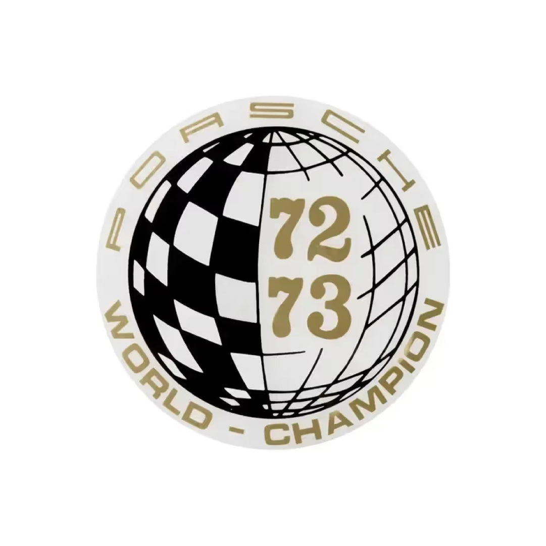 Porsche World Champion Window Sticker Decal - 110mm