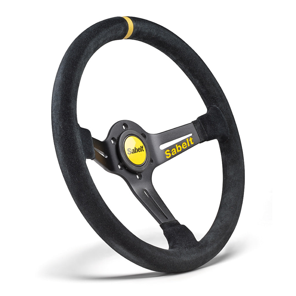 Sabelt RAC SW-465 Steering Wheel - Black Suede Black Spokes 350mm