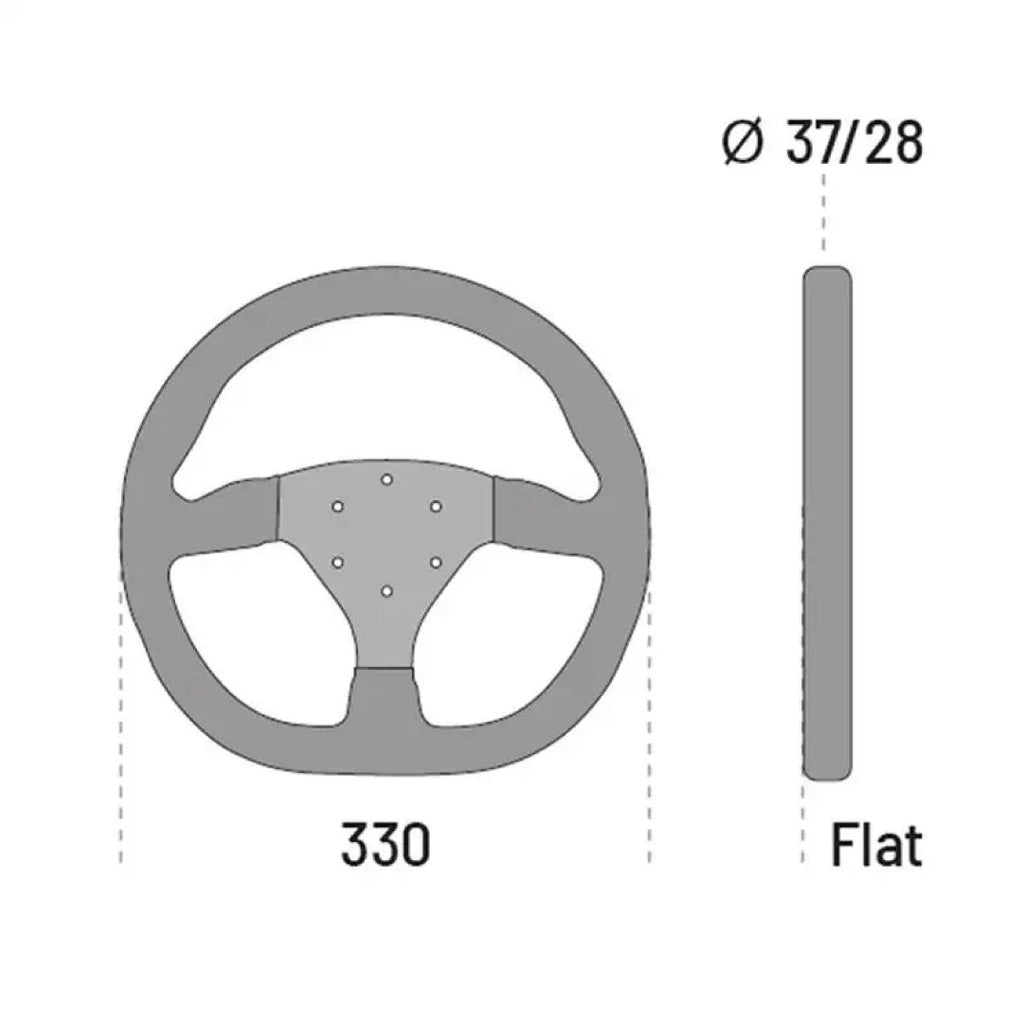 Sparco L360 Steering Wheel - Black Suede Black Spokes 330mm
