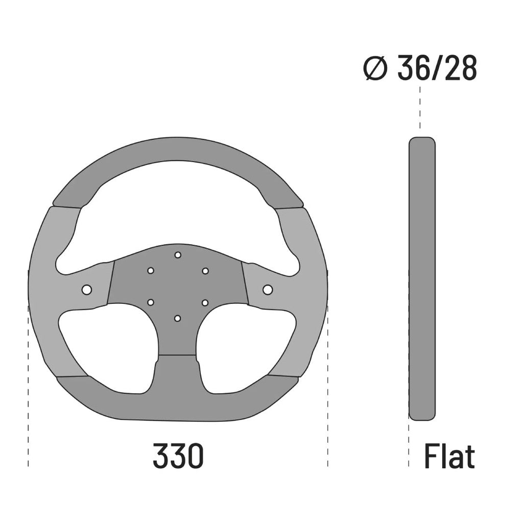 Sparco L999 Steering Wheel - Black Leather/Alcantara Black Spokes 330mm
