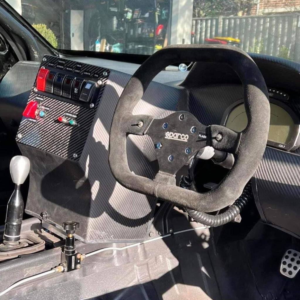 Sparco P310 Steering Wheel - Black Suede Black Spokes 310mm