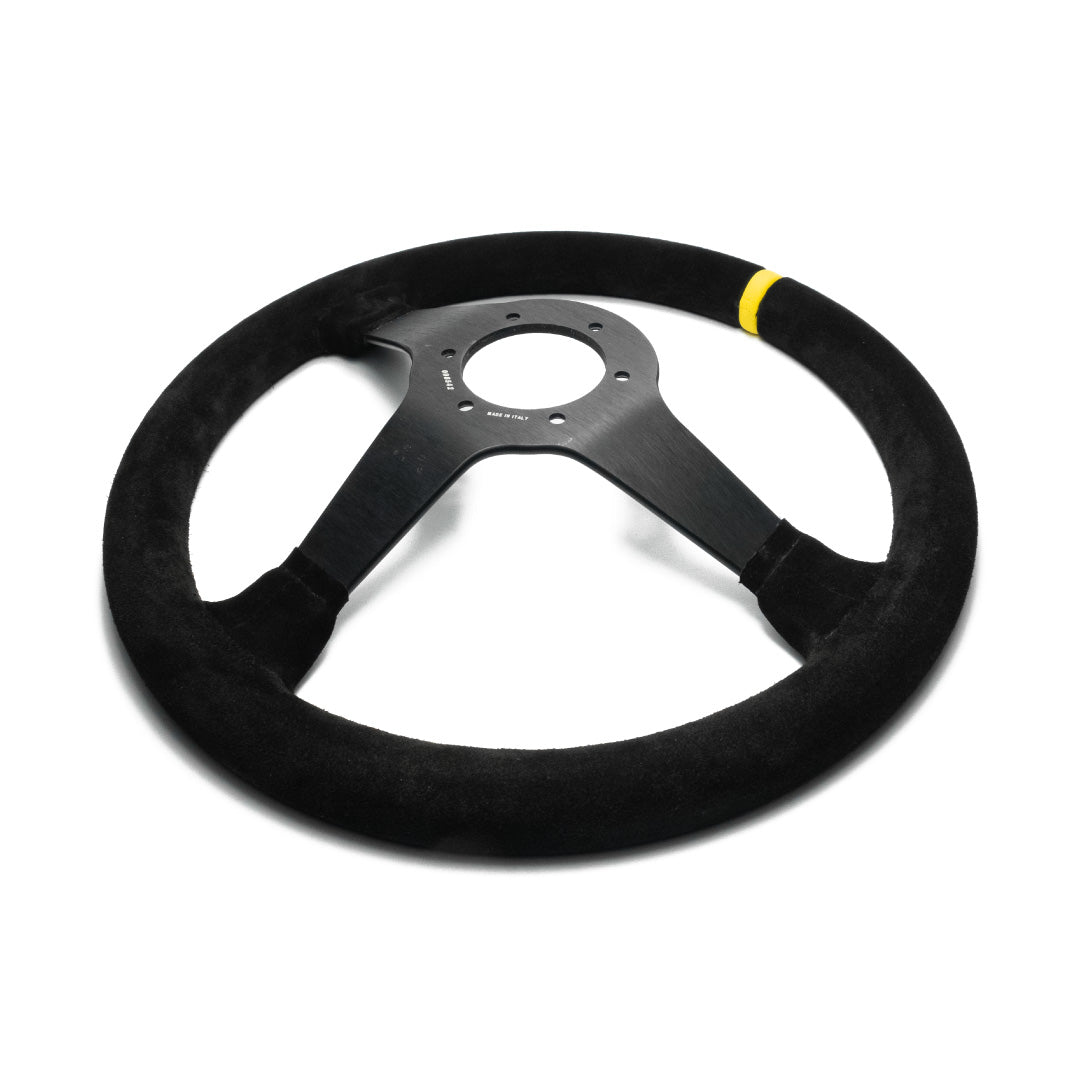 Sparco R345 Steering Wheel - Black Suede Black Spokes 350mm