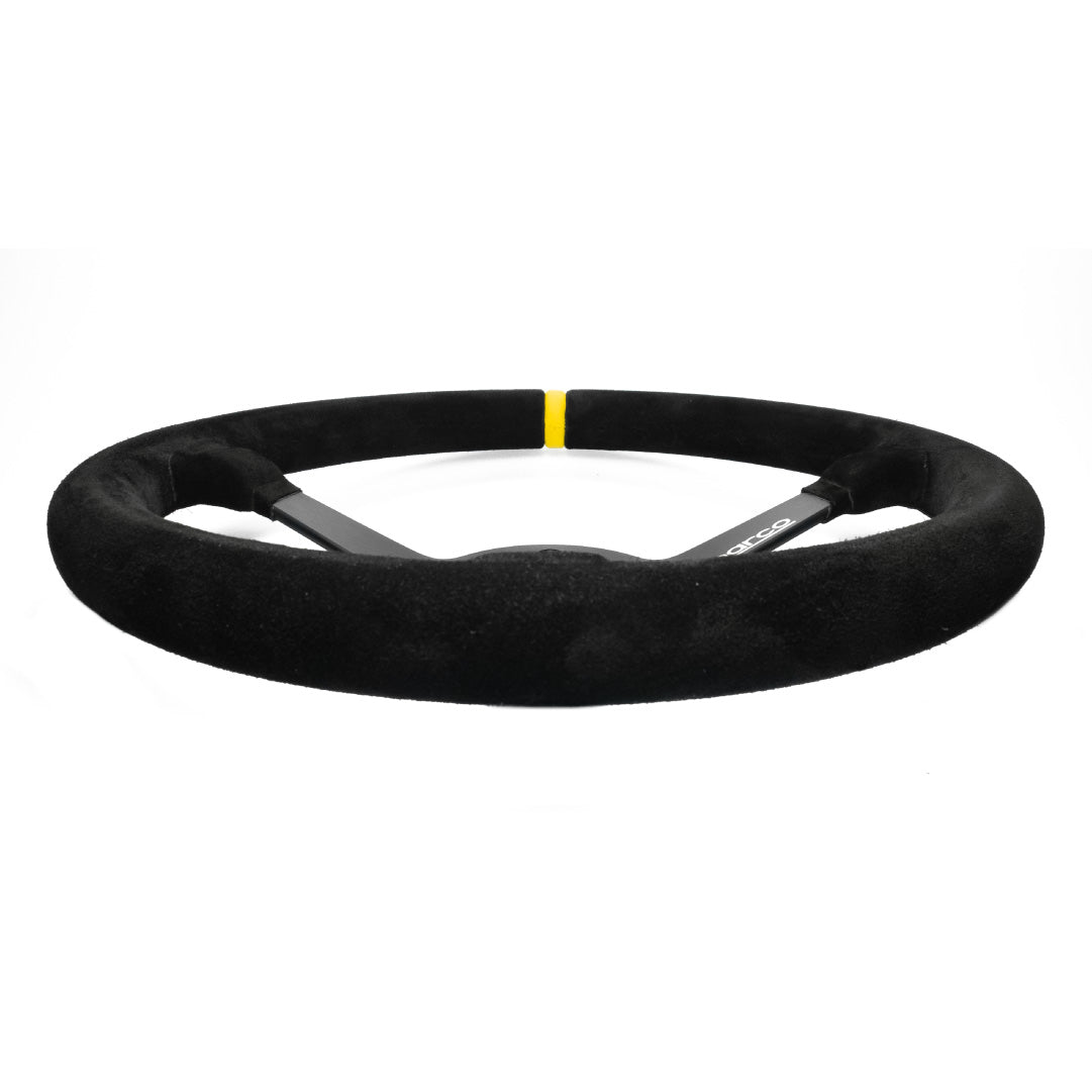 Sparco R345 Steering Wheel - Black Suede Black Spokes 350mm