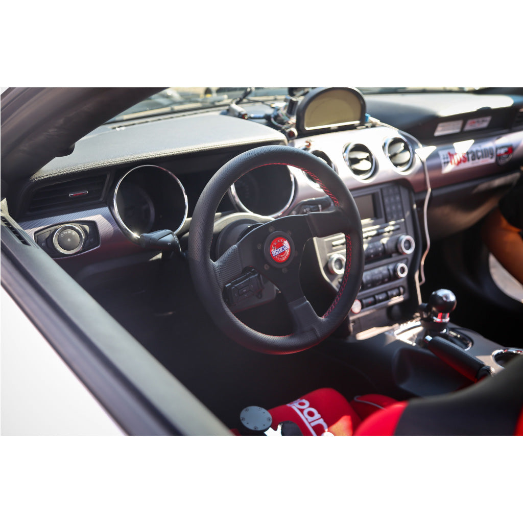 Sparco R383 Champion Steering Wheel - Black Leather Black Spokes 330mm