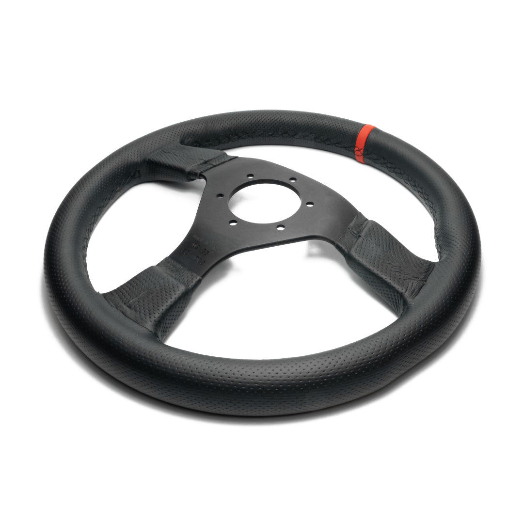 Sparco R383 Champion Steering Wheel - Black Leather Black Spokes 330mm