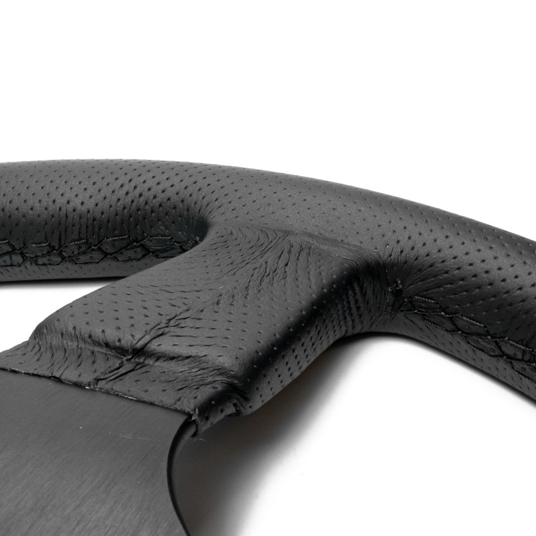 Sparco R383 Champion Steering Wheel - Black Leather Black Spokes 330mm