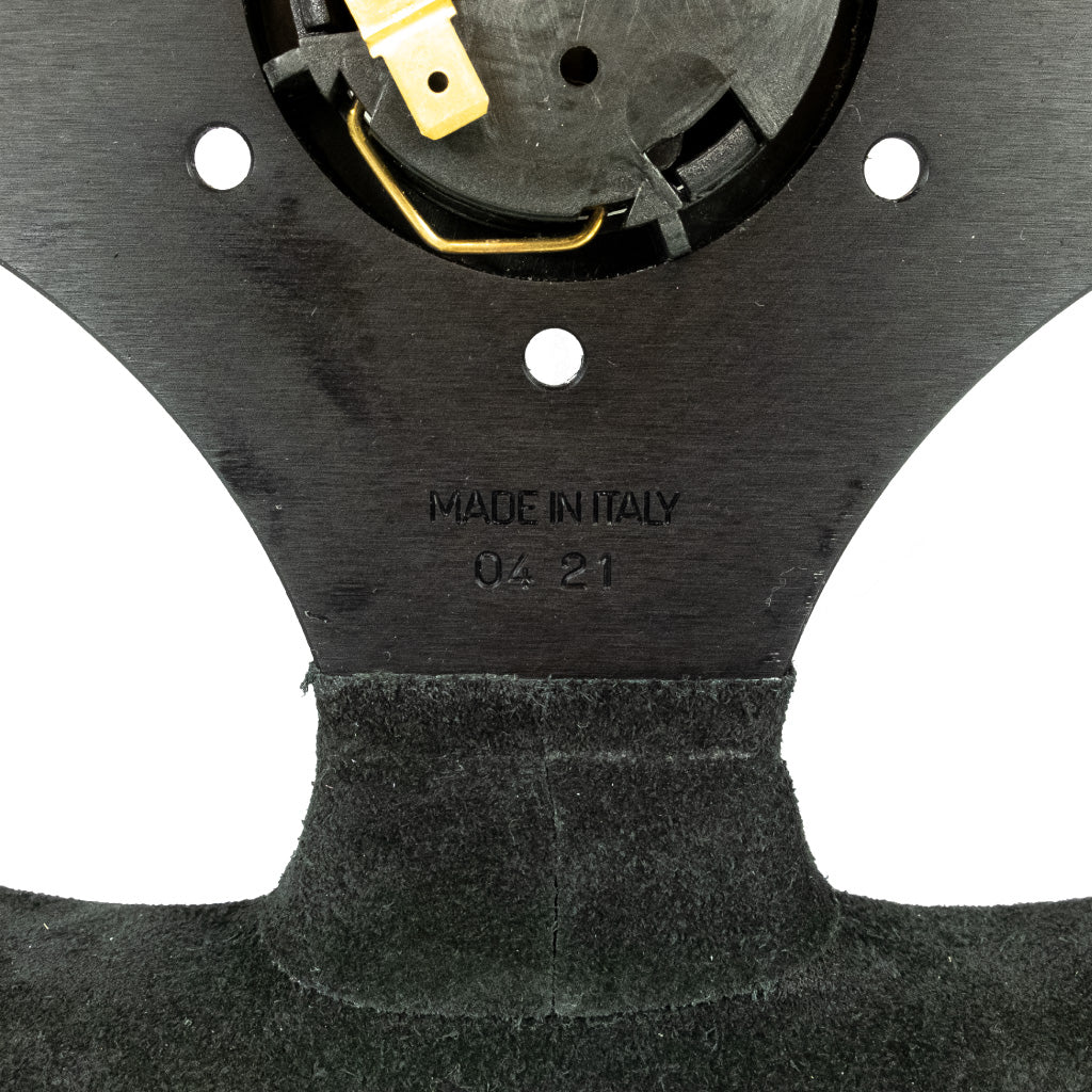 Sport Line Competition Steering Wheel - Black Suede Black Spokes 300mm