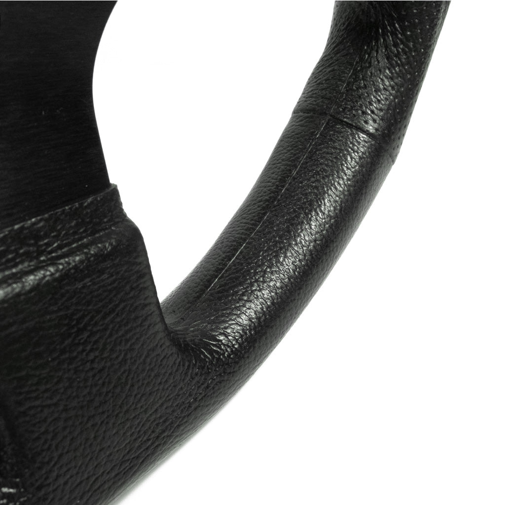 Sport Line Imola 3 Steering Wheel - Black Polyurethane Black Spokes 300mm