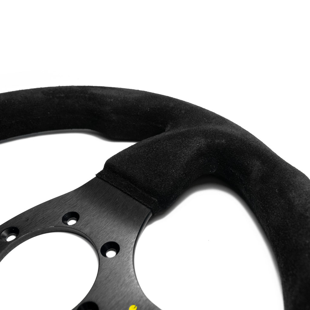 Sport Line Imola 3 Steering Wheel - Black Suede Black Spokes 300mm