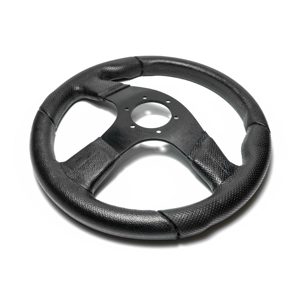 Sport Line Imola Steering Wheel - Black Polyurethane Black Spokes 330mm