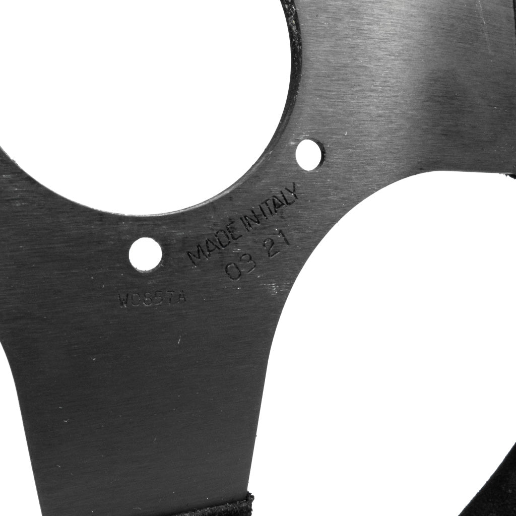 Sport Line Imola Steering Wheel - Black Suede Black Spokes 350mm