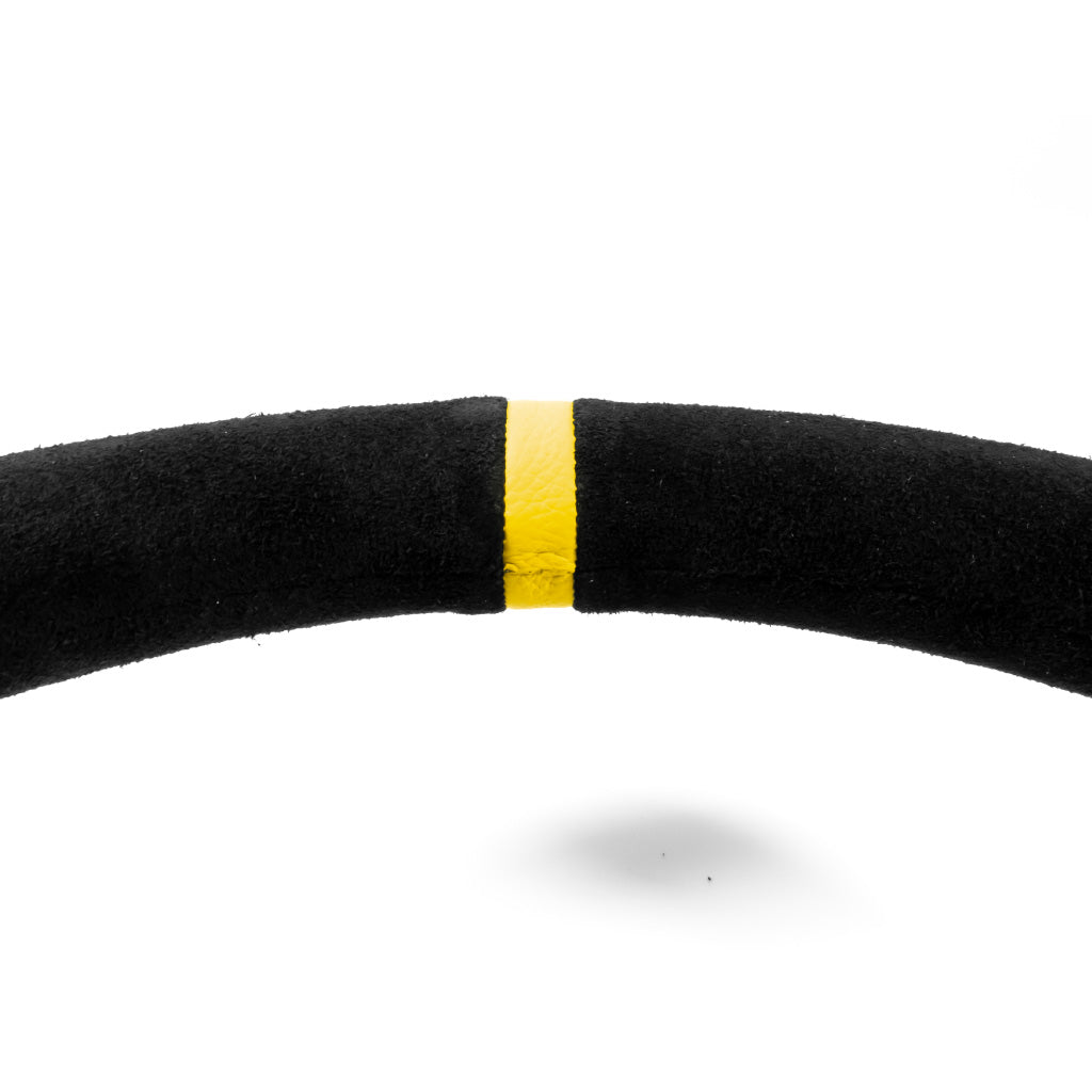 Sport Line Racing 2 Two Spoke Steering Wheel - Black Suede Black Spokes 350mm