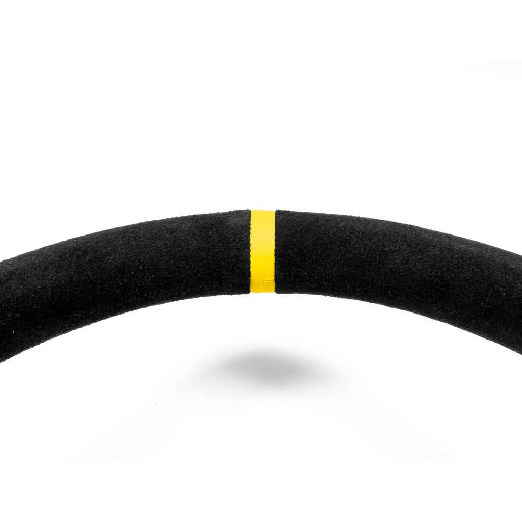 Sport Line Racing 2 Two Spoke Steering Wheel - Black Suede Black Spokes 350mm