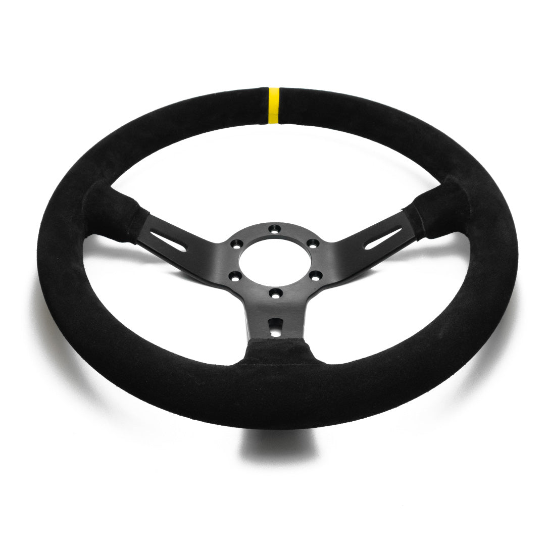 Sport Line Racing 3 Drifting Steering Wheel - Black Suede Black Spokes 330mm
