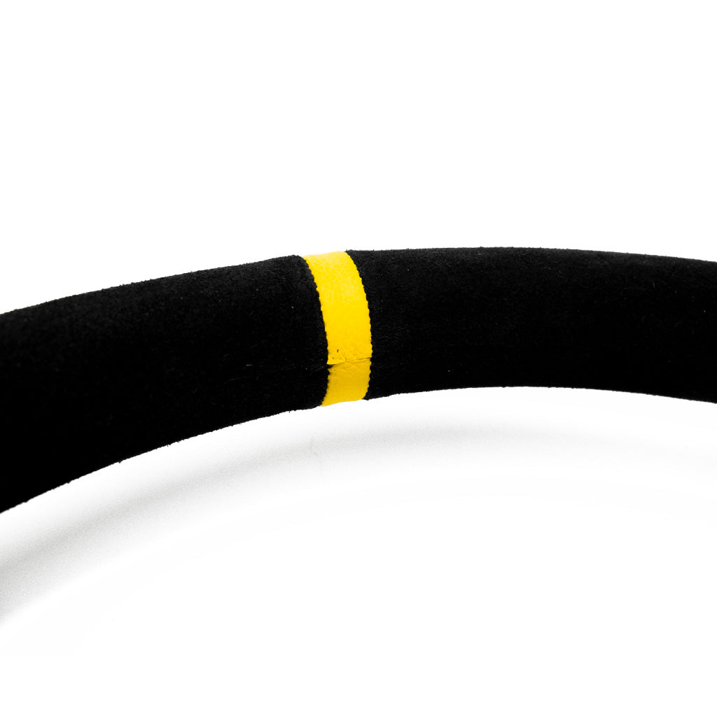 Sport Line Racing 3 Steering Wheel - Black Suede Black Spokes 350mm