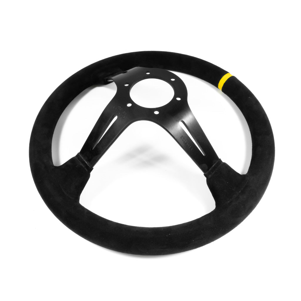 Sport Line Racing 3 Steering Wheel - Black Suede Black Spokes 350mm