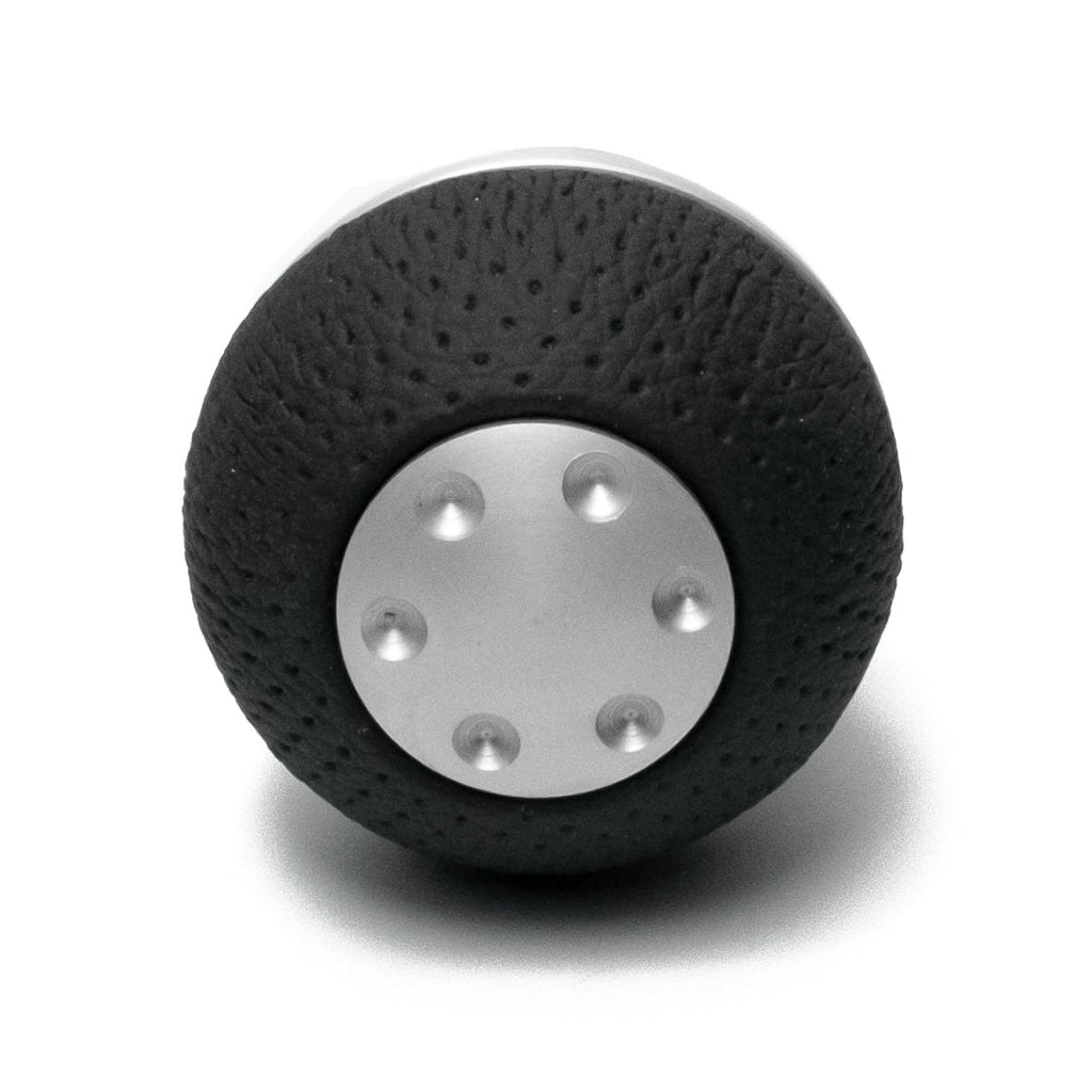 Sport Line Racing Air Gear Knob - Silver Aluminium Black Air Leather - Lift Up Reverse