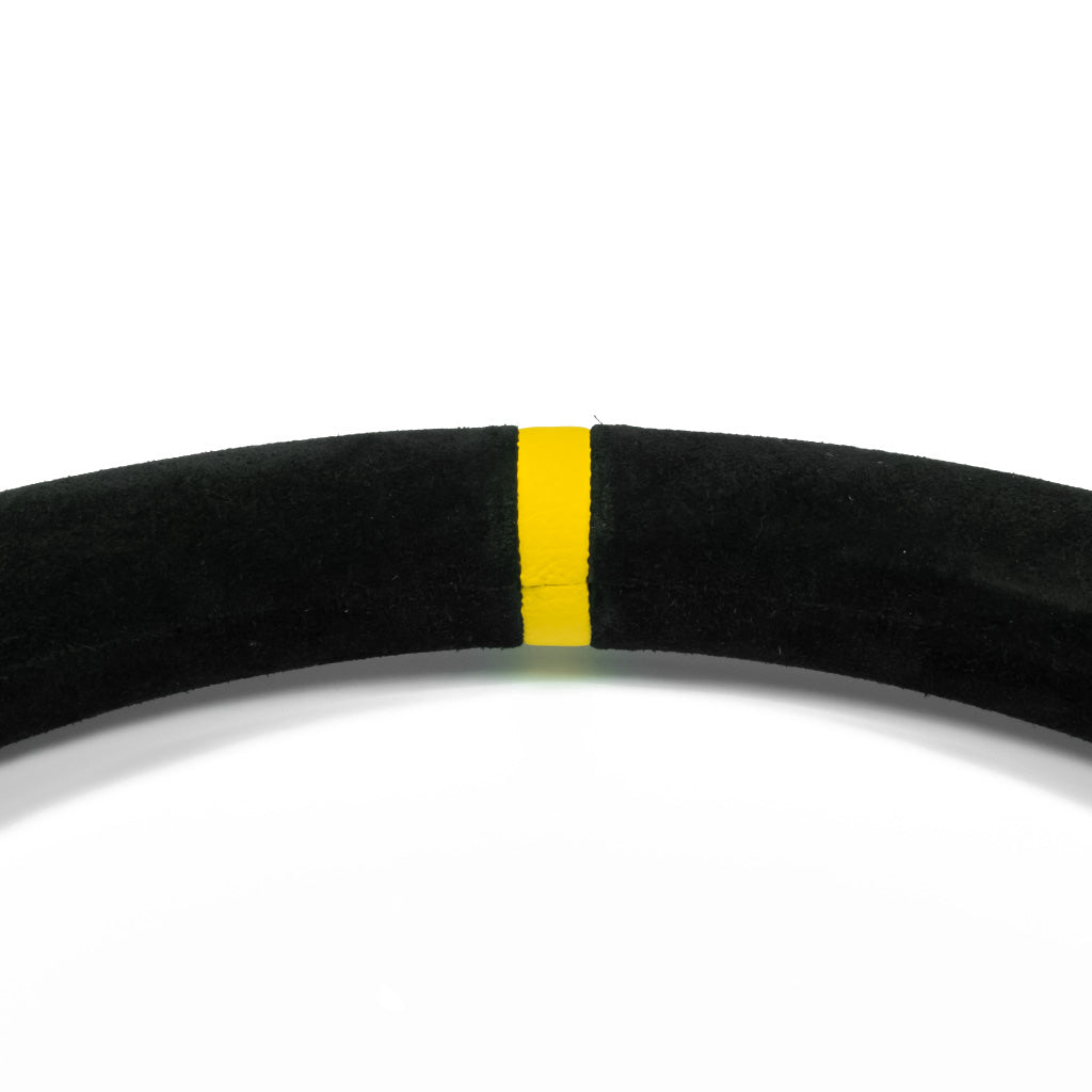 Sport Line Sprint Steering Wheel - Black Suede Black Spokes 350mm