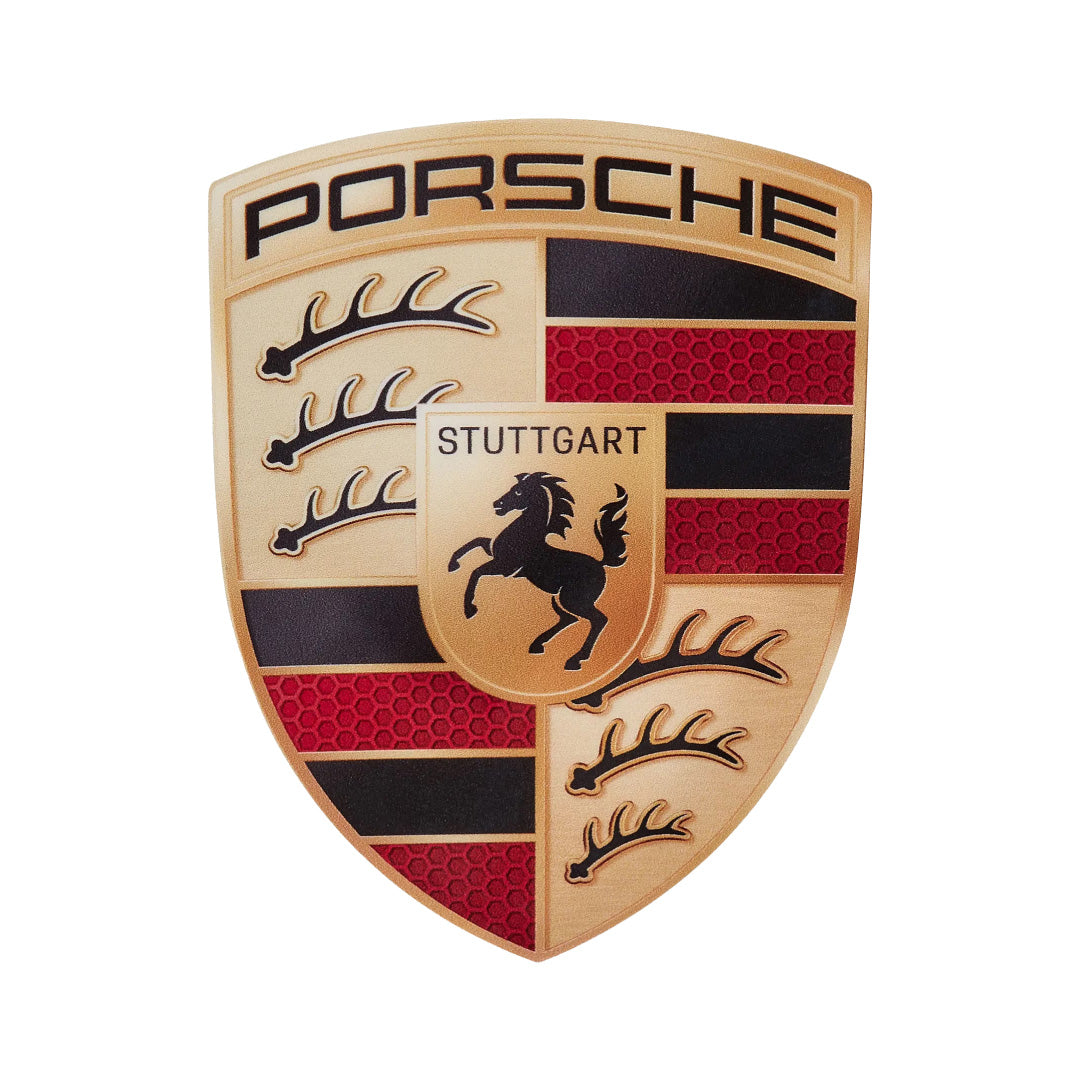 Porsche Crest Bonnet Hood Sticker Decal Essential - 79mm x 67mm