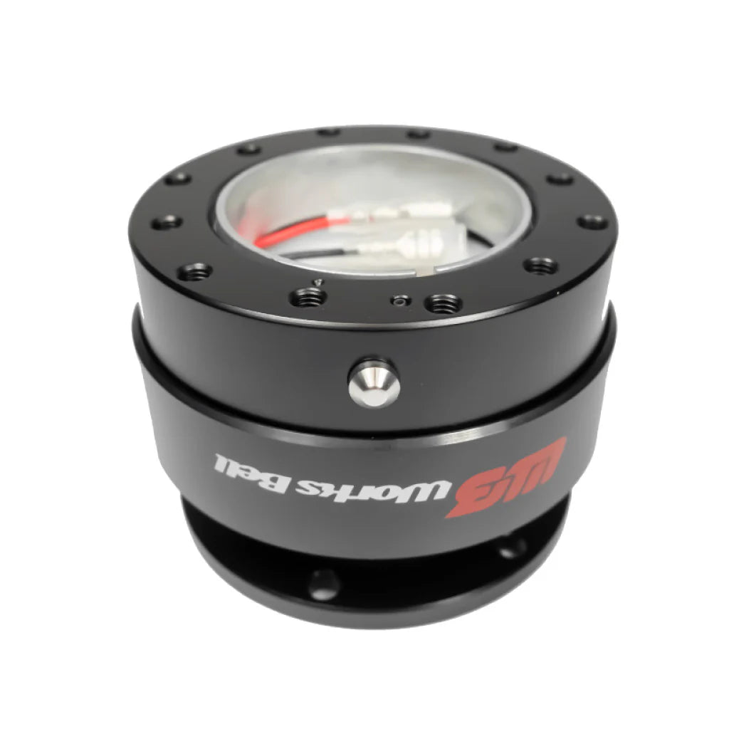 Works Bell RAPFIX 2 Steering Wheel Quick Release System Kit - Bolt-On - Black