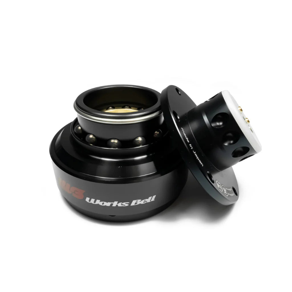 Works Bell RAPFIX 2 Steering Wheel Quick Release System Kit - Bolt-On - Black