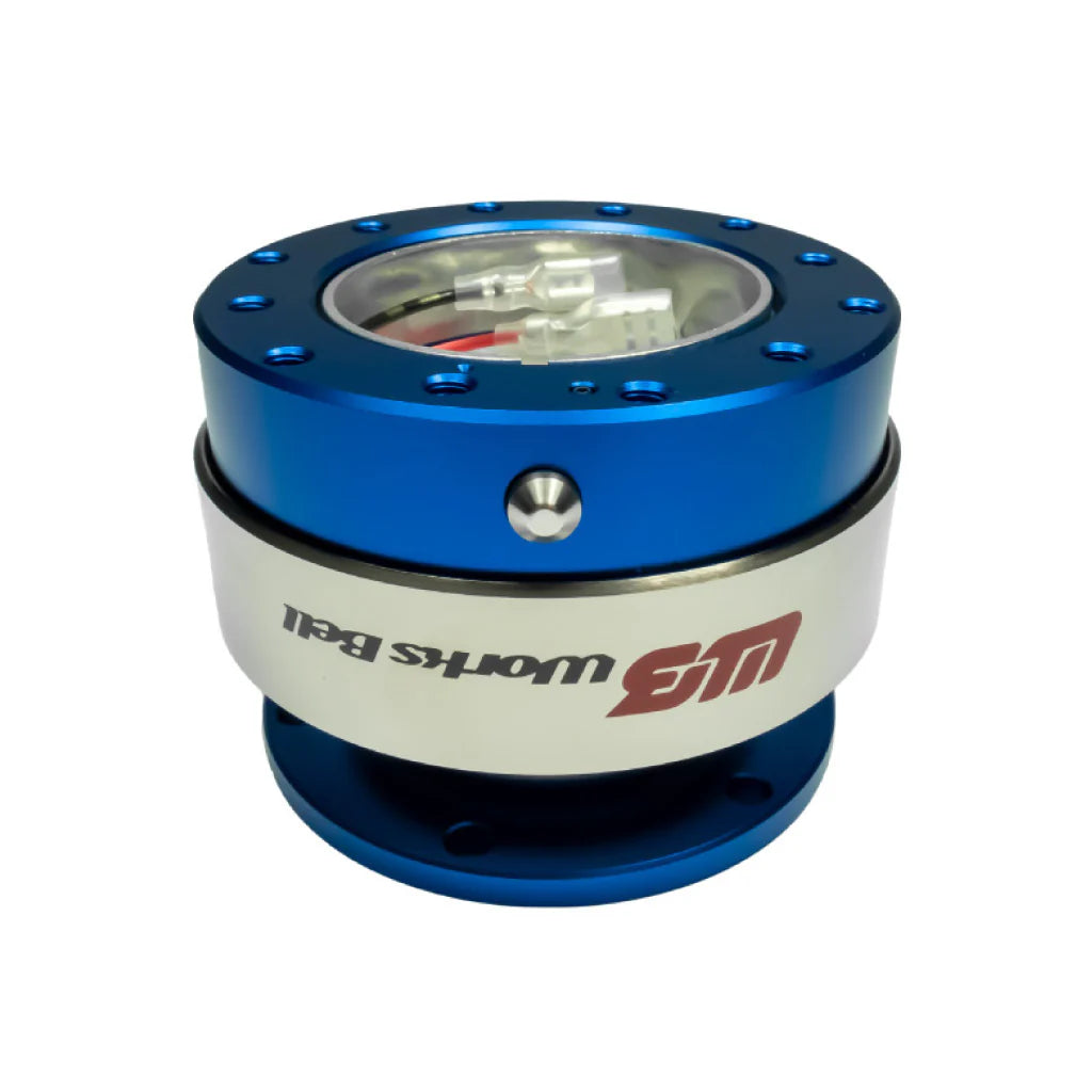 Works Bell RAPFIX 2 Steering Wheel Quick Release System Kit - Bolt-On - Blue