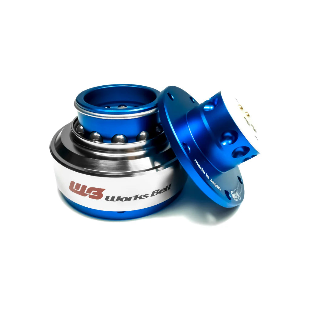 Works Bell RAPFIX 2 Steering Wheel Quick Release System Kit - Bolt-On - Blue
