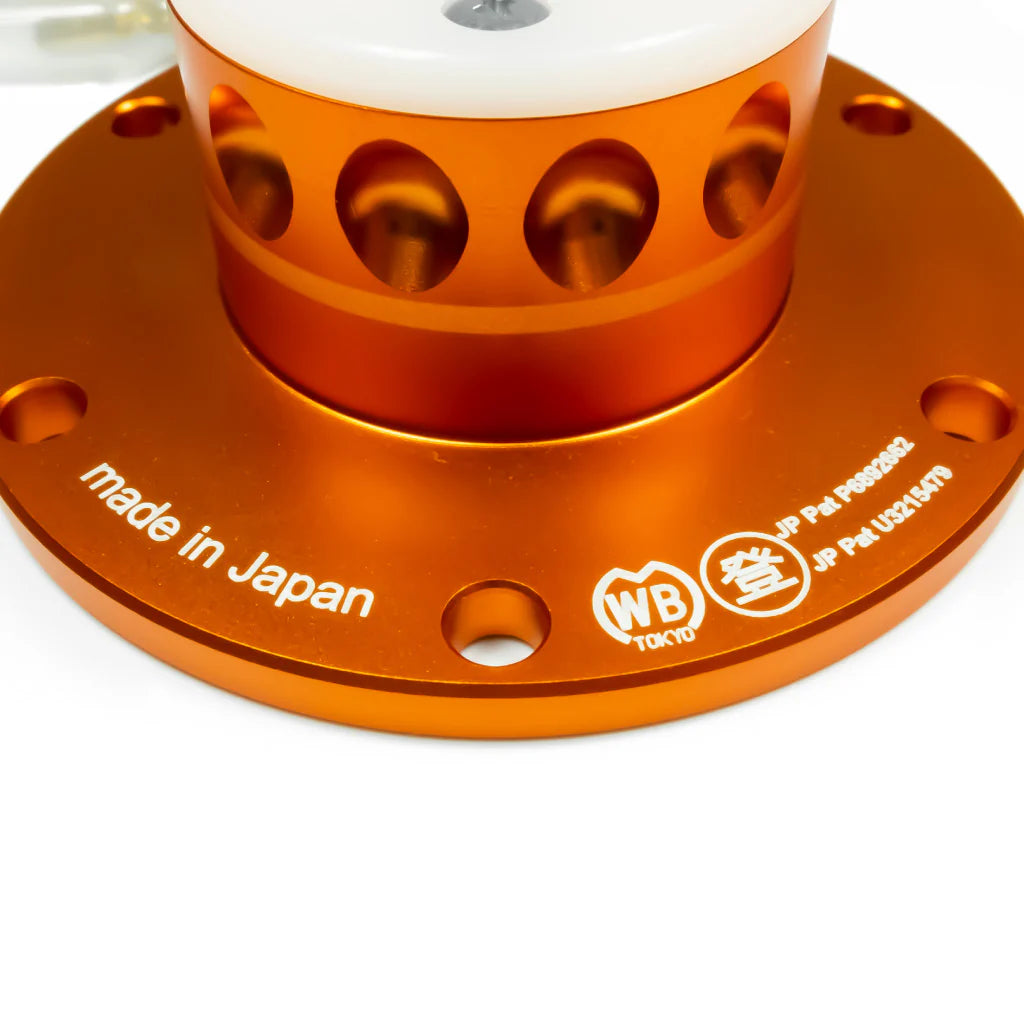 Works Bell RAPFIX 2 Steering Wheel Quick Release System Kit - Bolt-On - Orange