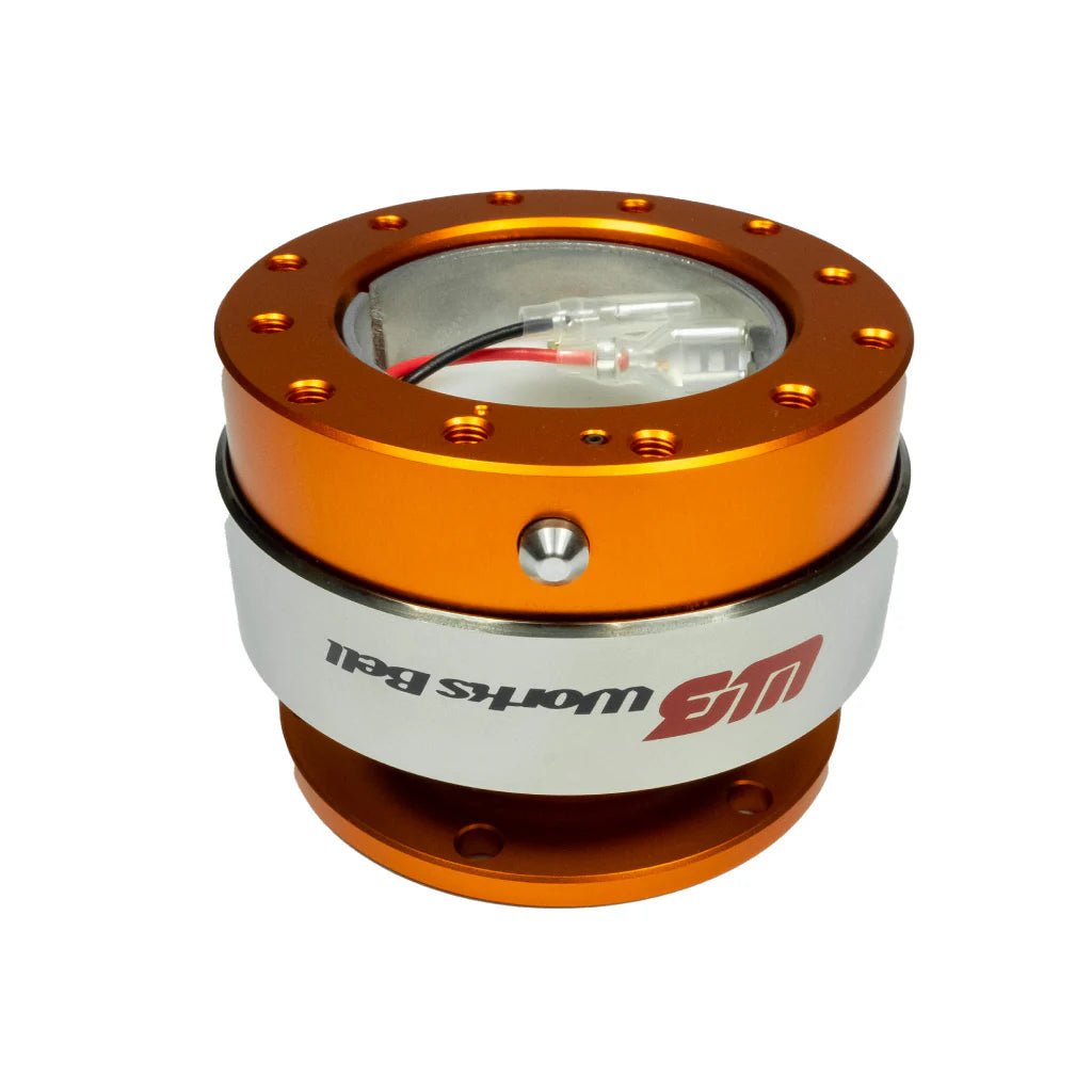 Works Bell RAPFIX 2 Steering Wheel Quick Release System Kit - Bolt-On - Orange