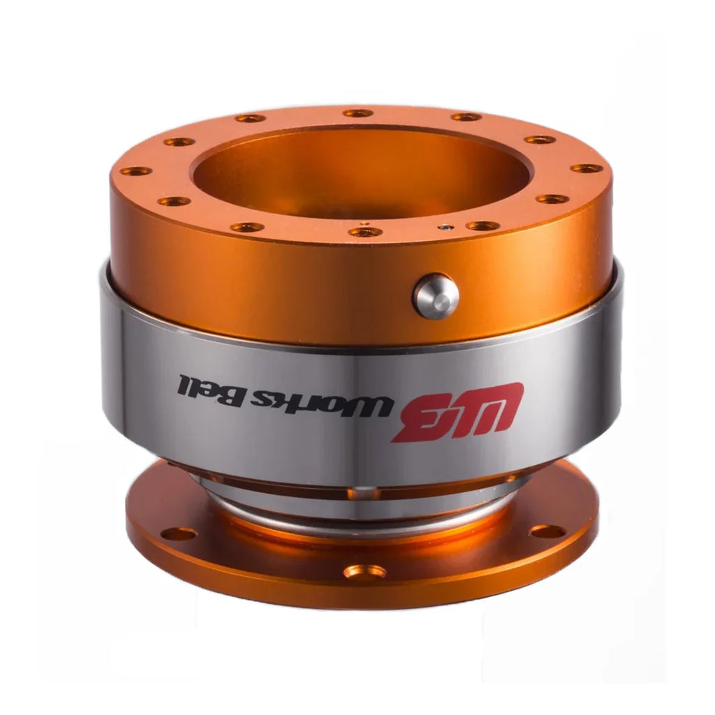 Works Bell RAPFIX 2 Steering Wheel Quick Release System Kit - Bolt-On - Orange