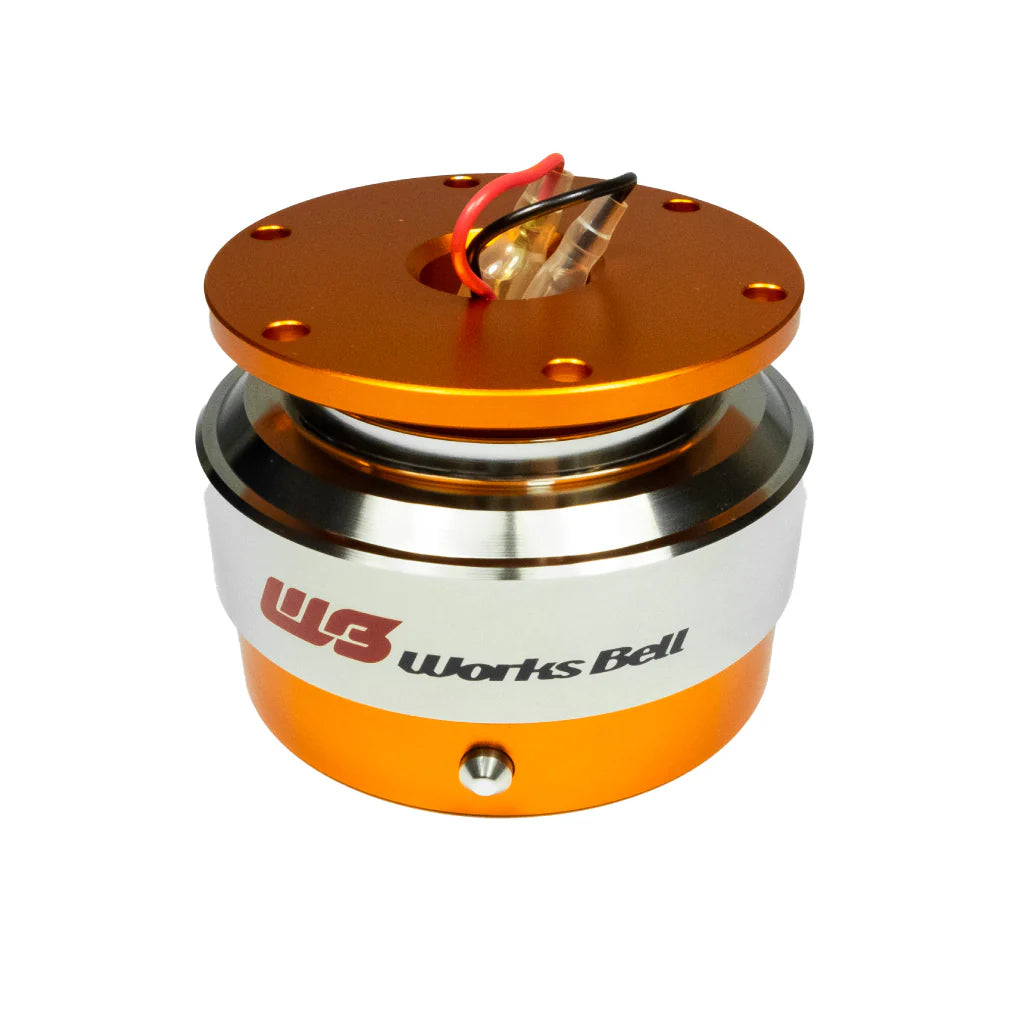 Works Bell RAPFIX 2 Steering Wheel Quick Release System Kit - Bolt-On - Orange