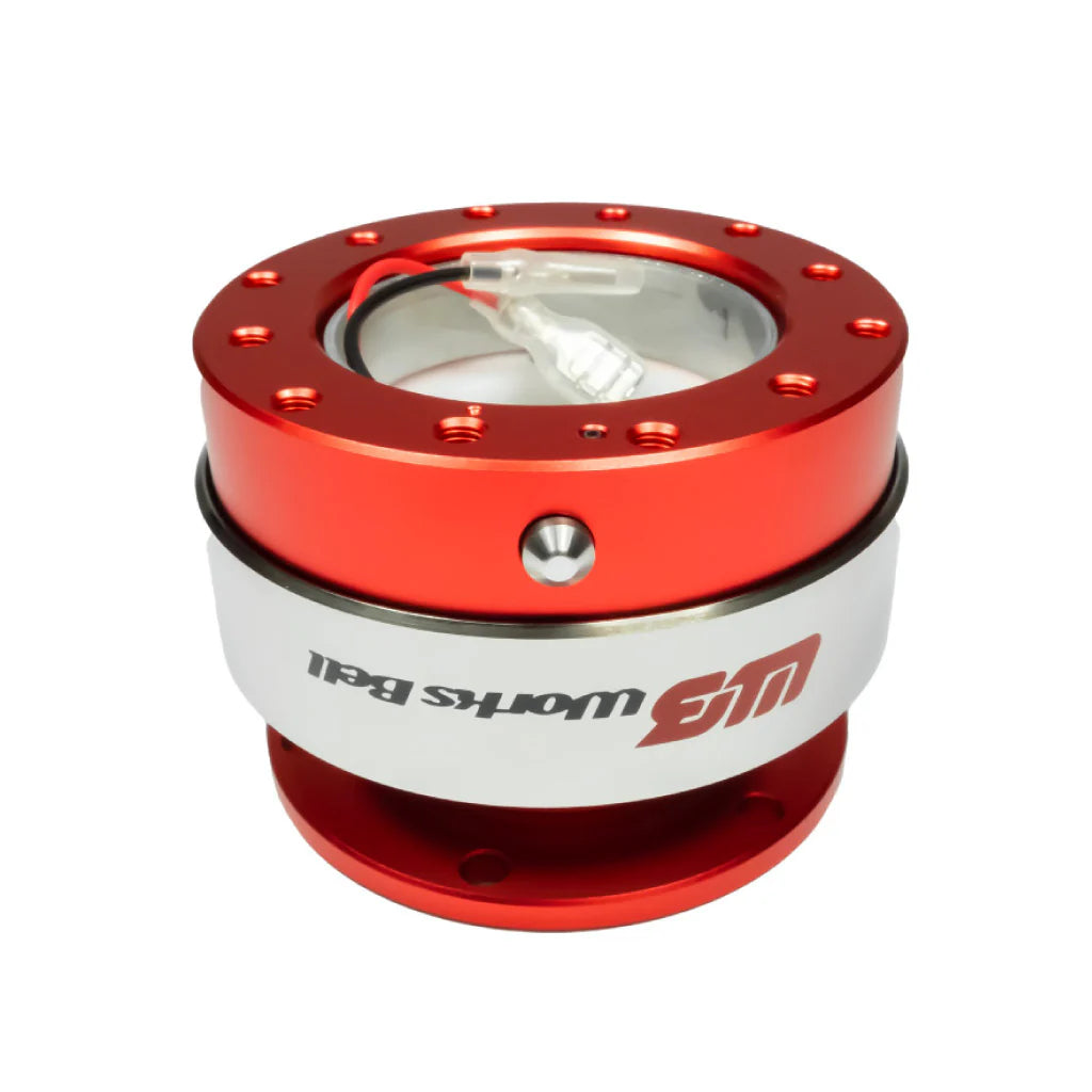 Works Bell RAPFIX 2 Steering Wheel Quick Release System Kit - Bolt-On - Red