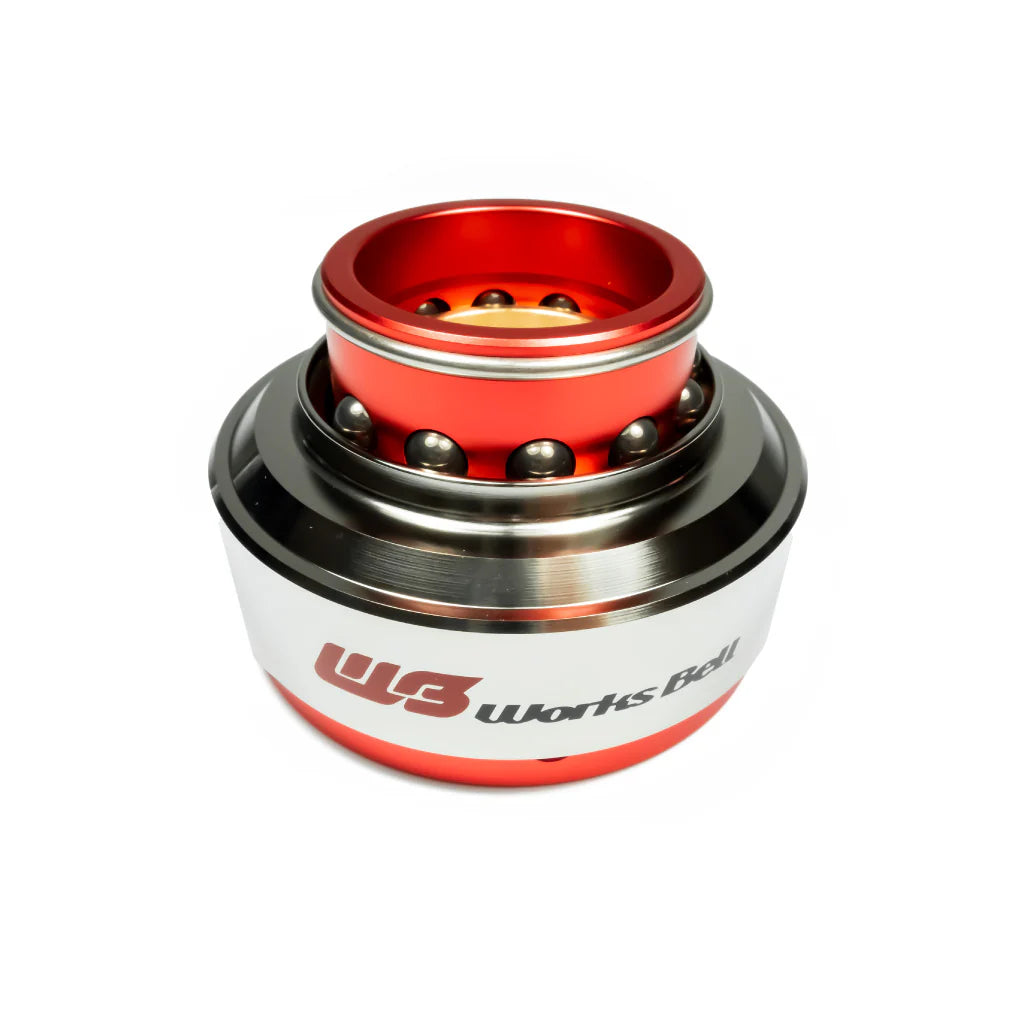 Works Bell RAPFIX 2 Steering Wheel Quick Release System Kit - Bolt-On - Red