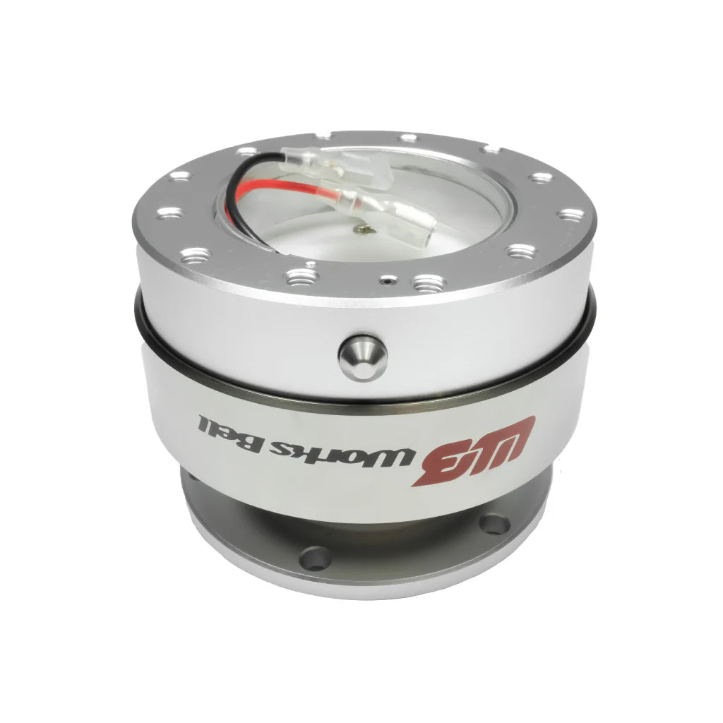 Works Bell RAPFIX 2 Steering Wheel Quick Release System Kit - Bolt-On - Silver