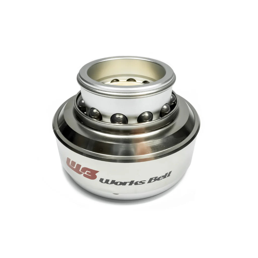 Works Bell RAPFIX 2 Steering Wheel Quick Release System Kit - Bolt-On - Silver