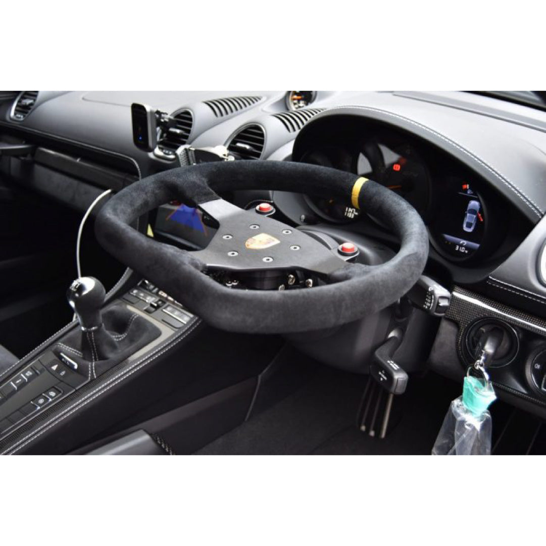 Porsche 911 GT3 Cup Steering Wheel & Works Bell RAPFIX GTC Tilt-Up Kit For Porsche Cayman Boxster (986)
