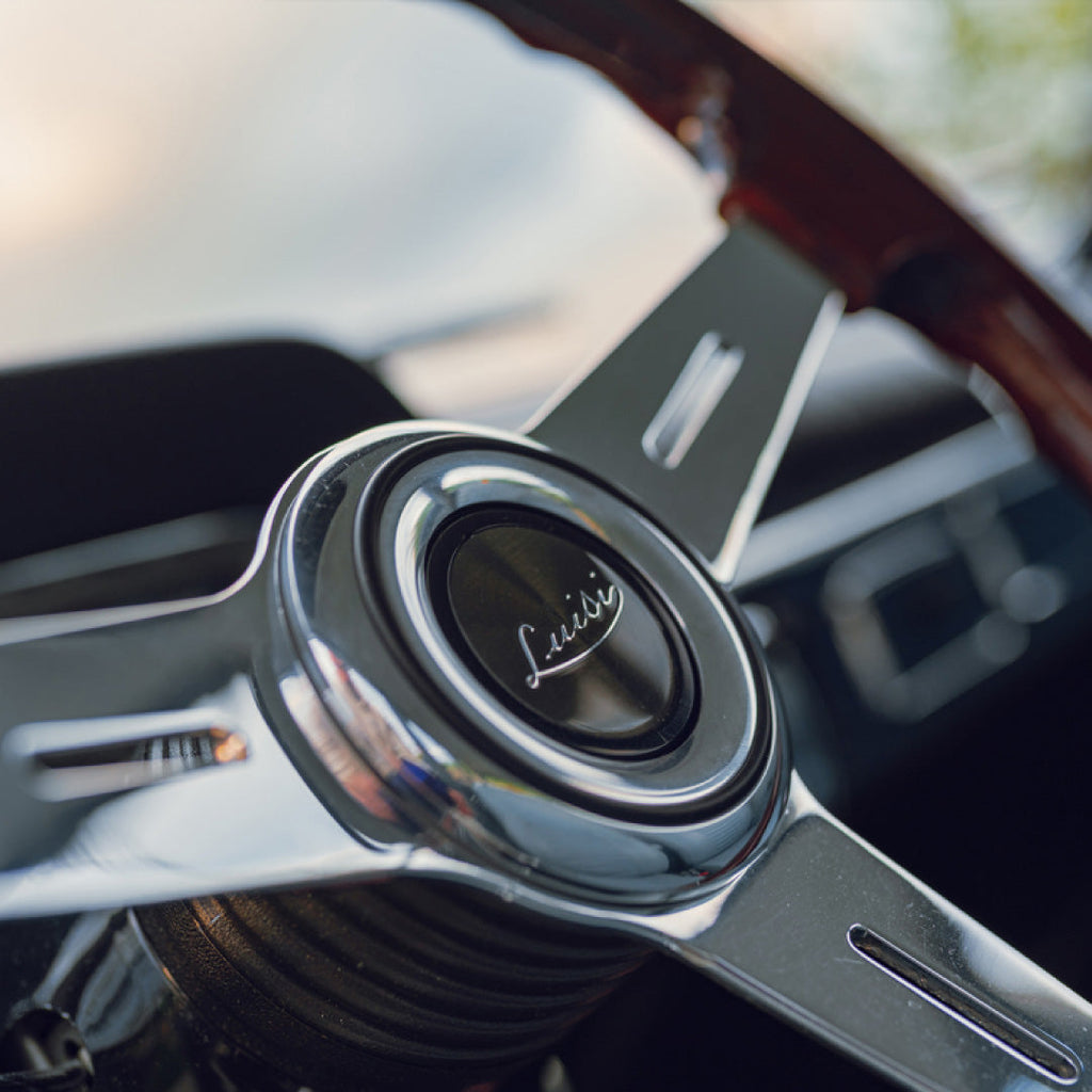 Luisi Storico Steering Wheel Horn Button - Glossy Green Chromed Logo