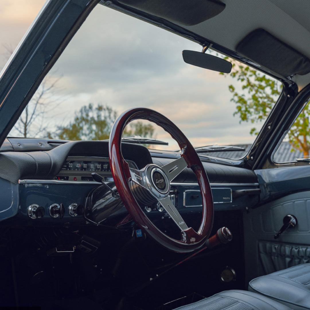 Luisi Mugello Classico II Steering Wheel - Mahogany Wood Polished Spokes 370mm