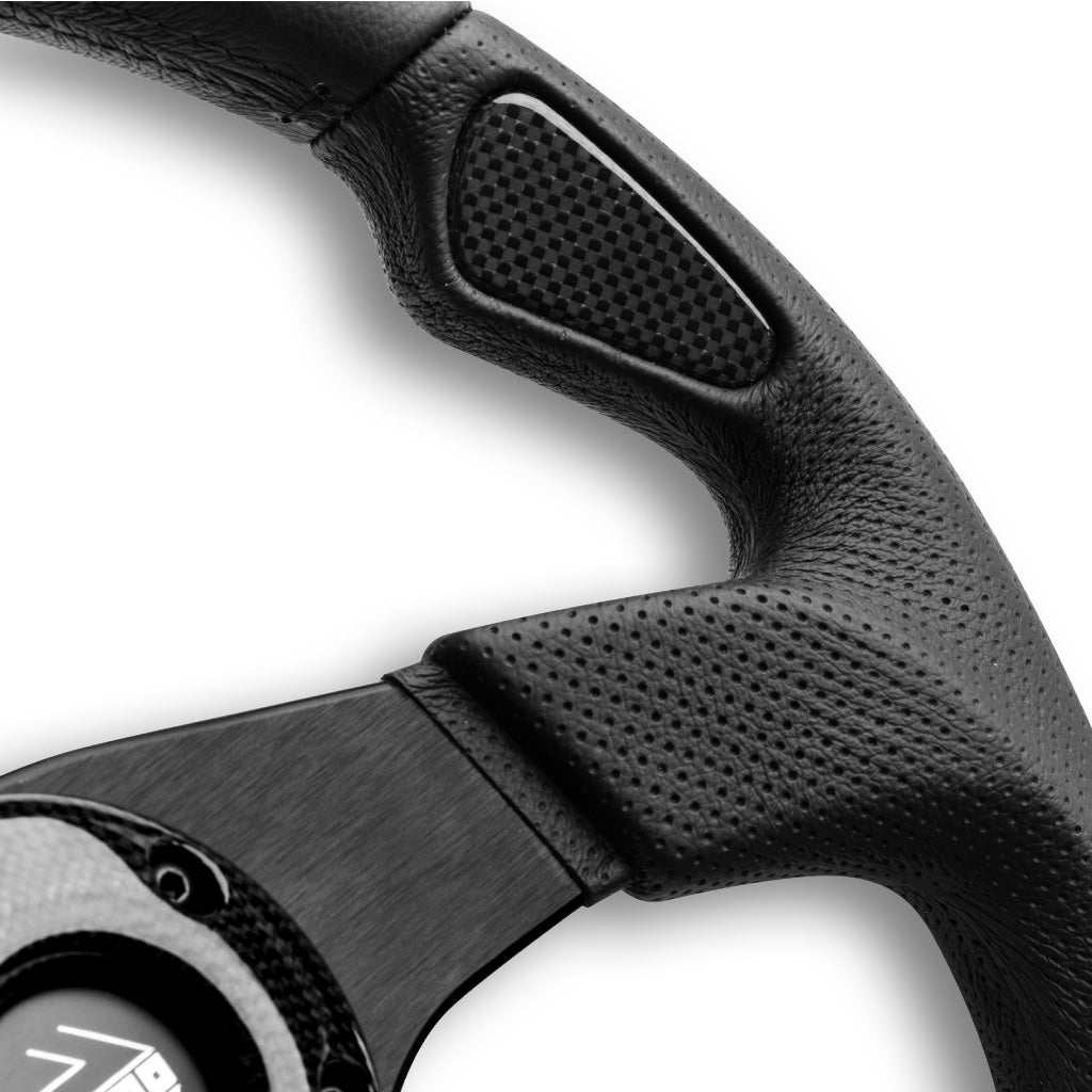 MOMO Jet Steering Wheel Black Leather Black Spokes 350mm - evilspeed.eu