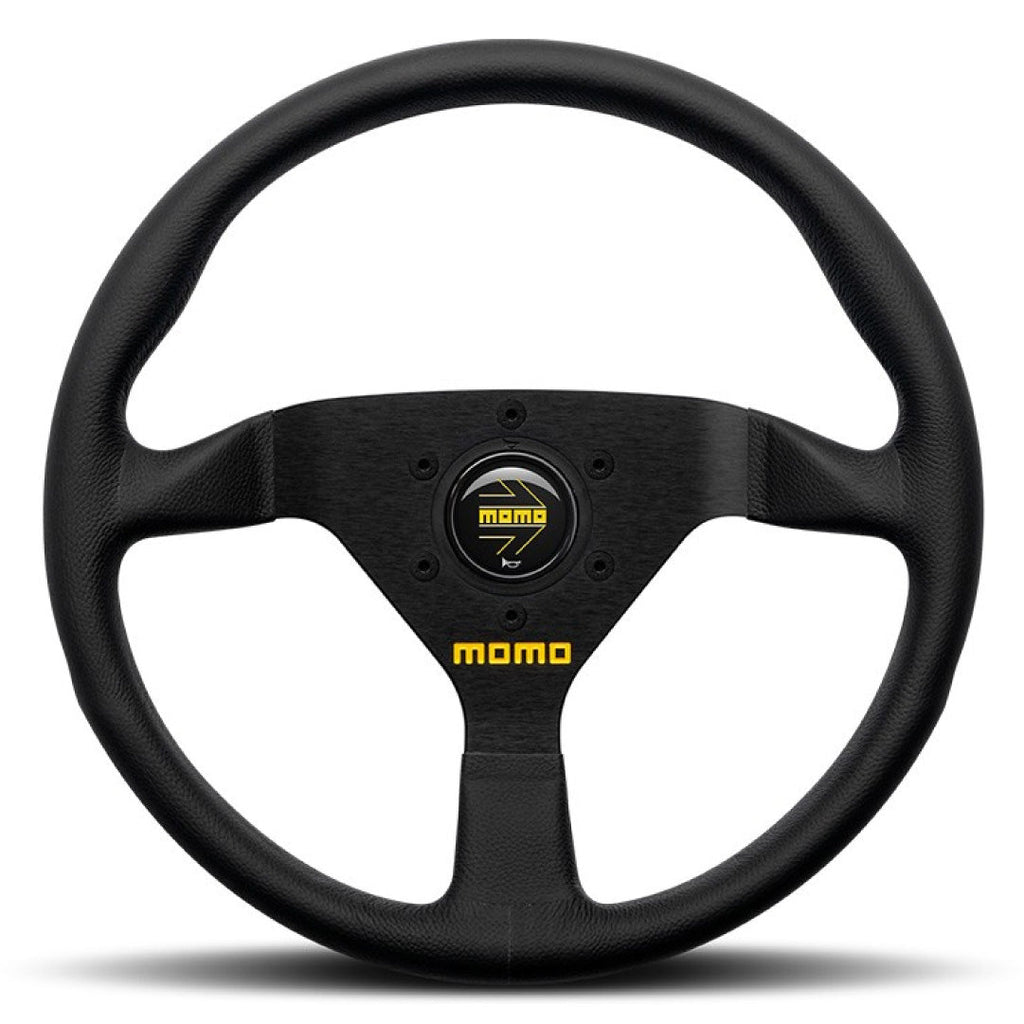 MOMO Mod. 78 Steering Wheel - Black Leather Black Spokes 320mm
