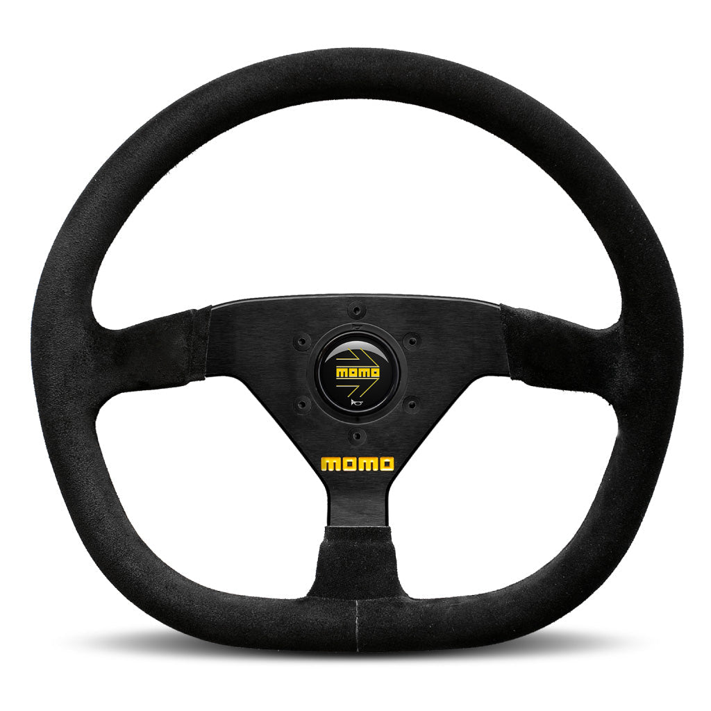 MOMO Mod. 88 Steering Wheel Black Suede Black Spokes 350mm